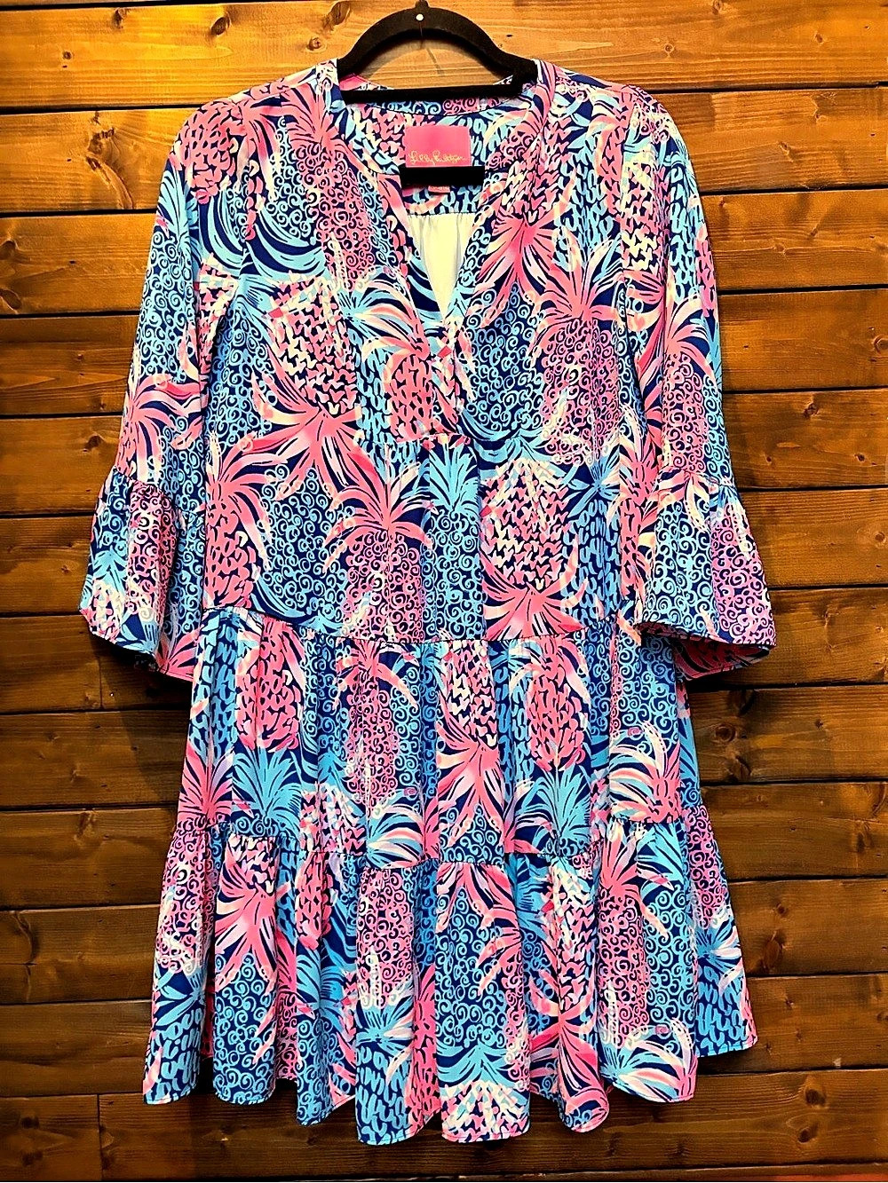 Lilly Pulitzer Gabriel swing dress in the Borealis Blue Tropic Down Low